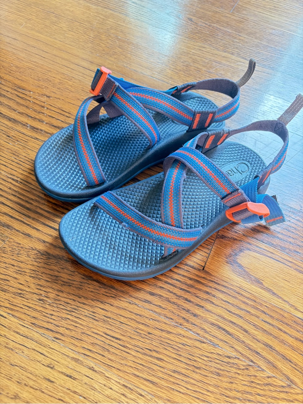 Chaco Kids Blue and Orange Sport Sandals - Adjustable Straps